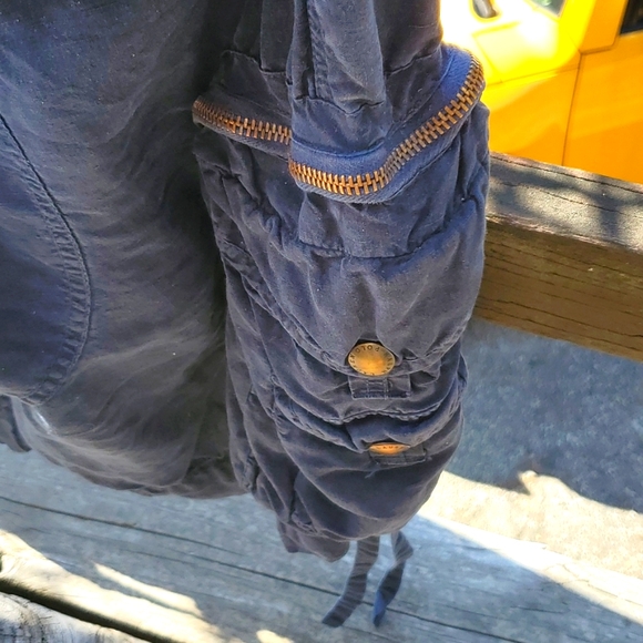 💥SOLD💥Ralph Lauren Linen&Silk Navy Blue Cargo Shorts - Picture 7 of 15